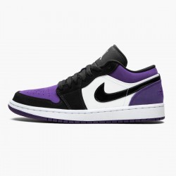 Cheap Air Jordans 1 Low Court Purple White/Black/Court Purple 553558-125