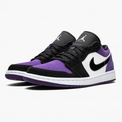 Cheap Air Jordans 1 Low Court Purple White/Black/Court Purple 553558-125