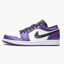 Cheap Air Jordans 1 Retro Low Court Purple Court Purple/Black White 553558-500