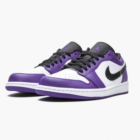 Cheap Air Jordans 1 Retro Low Court Purple Court Purple/Black White 553558-500