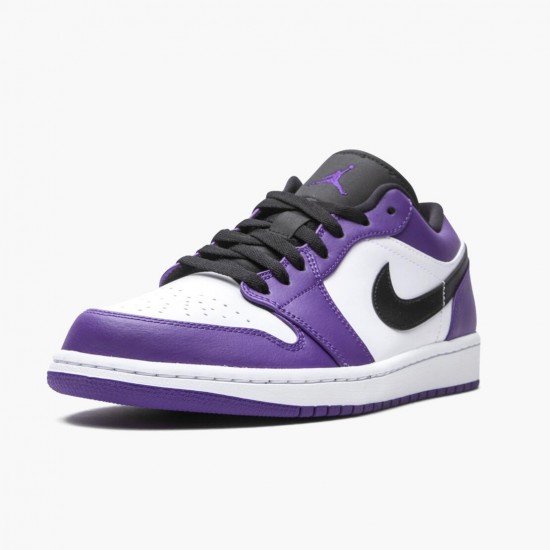 Cheap Air Jordans 1 Retro Low Court Purple Court Purple/Black White 553558-500