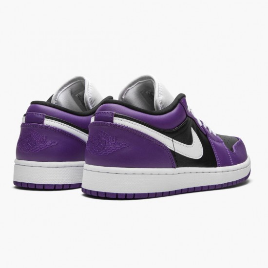 Cheap Air Jordans 1 Retro Low Court Purple Court Purple/White-Black 553558-501