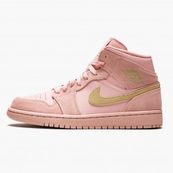 Cheap Air Jordans 1 Mid Coral Gold Coral StardustClub/Gold/Black 852542-600