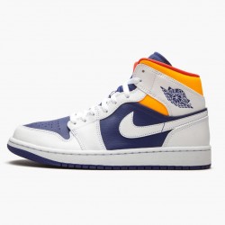 Cheap Air Jordans 1 Mid Royal Blue Laser Orange White/Deep Royal Blue/Track Red/Laser Orange 554724-131