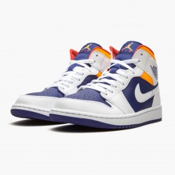 Cheap Air Jordans 1 Mid Royal Blue Laser Orange White/Deep Royal Blue/Track Red/Laser Orange 554724-131