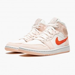 Cheap Air Jordans 1 Mid SE Corduroy Sail Sail/Orange Quartz/White/Orange DA8009-108