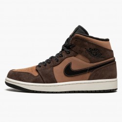 Cheap Air Jordans 1 Mid SE Dark Chocolate Dark Chocolate/Archaeo Brown/Black/Crimson Bliss DC7294-200