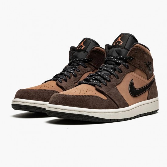 Cheap Air Jordans 1 Mid SE Dark Chocolate Dark Chocolate/Archaeo Brown/Black/Crimson Bliss DC7294-200