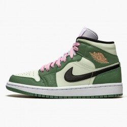 Cheap Air Jordans 1 Mid SE Dutch Green Dutch Green/Black/Barely Green/Arctic Pink CZ0774-300