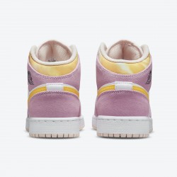 Cheap Air Jordans 1 Mid SE GS Arctic Pink Light Arctic Pink/University Gold/White DC9517-600