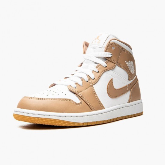 Cheap Air Jordans 1 Mid Tan Gum Tan/White/Gum 554724-271