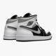 Cheap Air Jordans 1 Mid White Shadow Black/White/Lt Smoke Grey  554724-073