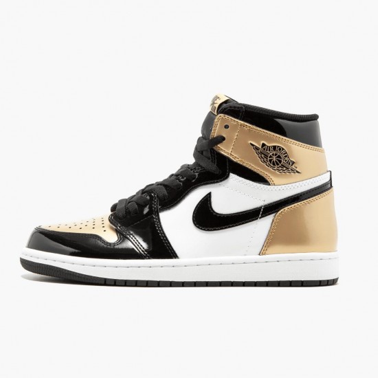 Cheap Air Jordans 1 Retro Gold Toe Black/Metallic Gold/Summit Whi 861428-007