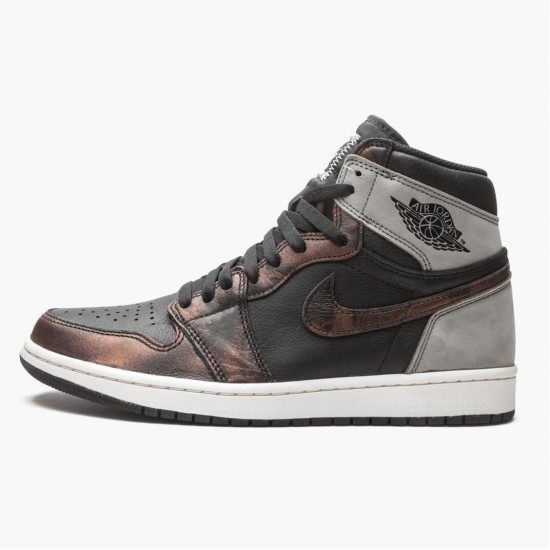 Cheap Air Jordans 1 Retro High Light Army Rust Shadow Patina Black/Grey Rust 555088-033