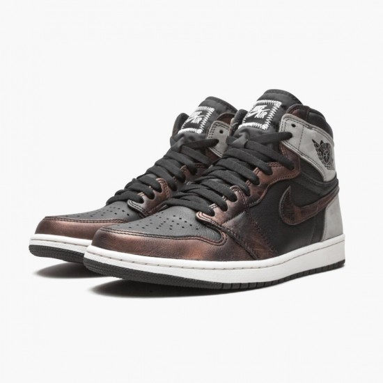 Cheap Air Jordans 1 Retro High Light Army Rust Shadow Patina Black/Grey Rust 555088-033