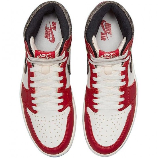 Cheap Air Jordans 1 Retro High OG Chicago Lost and Found  Varsity Red/Black-Sail-Muslin DZ5485-612