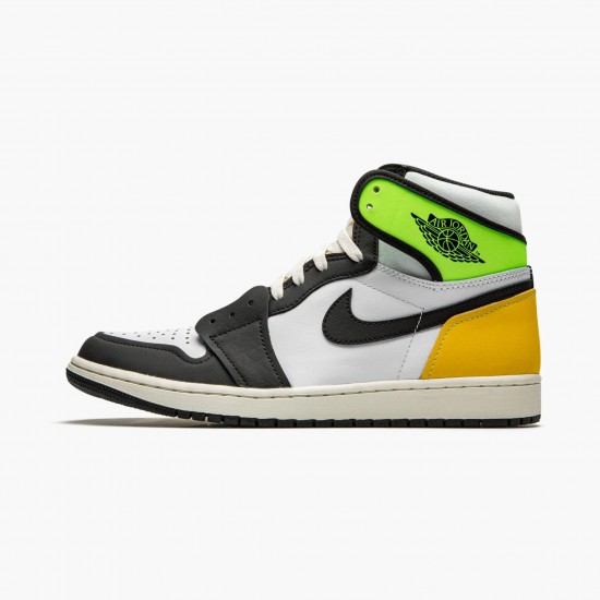 Cheap Air Jordans 1 Retro High White Black Volt University Gold White/Black-Volt-University Gold 555088-118