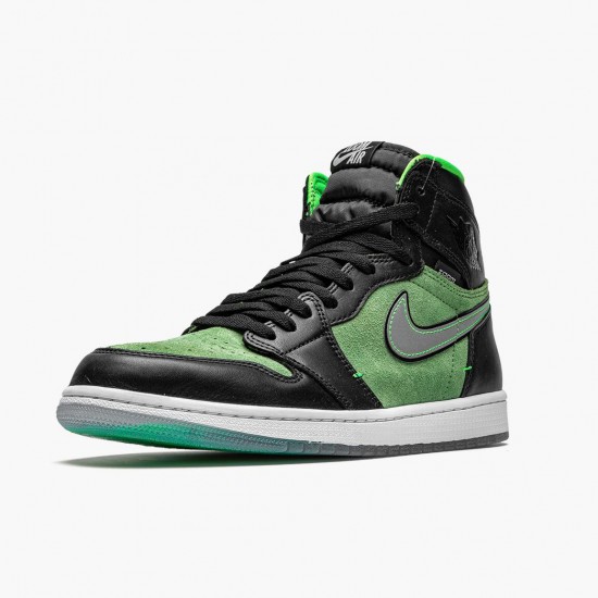 Cheap Air Jordans 1 Retro High Zoom Zen Green Black/Black Tomatillo Rage Gre CK6637-002