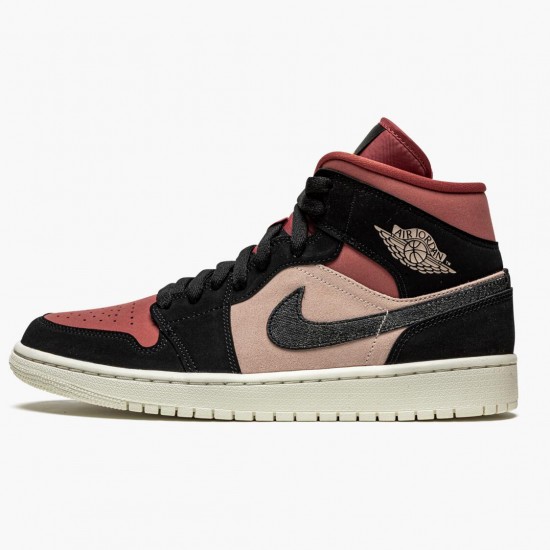 Cheap Air Jordans 1 Mid Canyon Rust Particle Beige/Black BQ6472-202