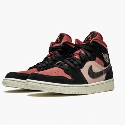 Cheap Air Jordans 1 Mid Canyon Rust Particle Beige/Black BQ6472-202