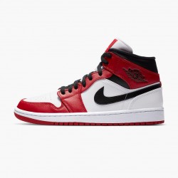 Cheap Air Jordans 1 Mid Chicago 2020 White/Gym Red/Black 554724-173