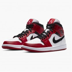 Cheap Air Jordans 1 Mid Chicago 2020 White/Gym Red/Black 554724-173