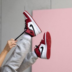 Cheap Air Jordans 1 Mid Chicago 2020 White/Gym Red/Black 554724-173