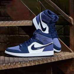 Cheap Air Jordans 1 Mid Sanded Purple Obsidian/Sanded Purple/White  554724-445