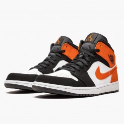 Cheap Air Jordans 1 Mid Shattered Backboard Black/White Starfish  554724-058