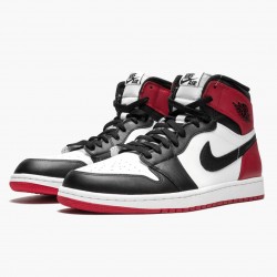 Cheap Air Jordans 1 Retro High Black Toe White/Black/Gym Red 555088-184