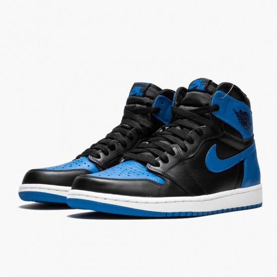 Cheap Air Jordans 1 Retro High OG Royal Black/Royal White  555088-007