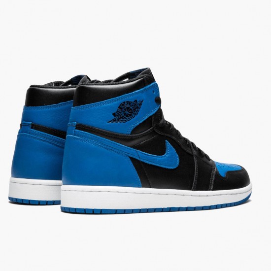 Cheap Air Jordans 1 Retro High OG Royal Black/Royal White  555088-007