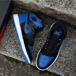 Cheap Air Jordans 1 Retro High OG Royal Black/Royal White  555088-007