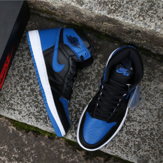 Cheap Air Jordans 1 Retro High OG Royal Black/Royal White  555088-007