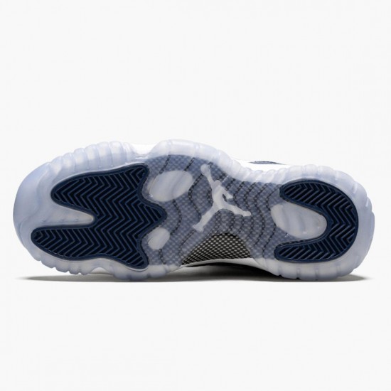 Cheap Air Jordans 11 Low Navy Snakeskin Whiite/Black/Navy Black CD6847-102