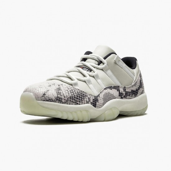 Cheap Air Jordans 11 Retro Low Snake Light Bone Light Bone/Smoke Grey/White Bl Black CD6846-002