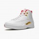 Cheap Air Jordans 12 Retro FIBA White/University Red/Metallic 130690-107