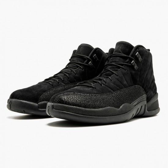 Cheap Air Jordans 12 Retro OVO Black Black/Black/Metallic Gold 873864-032