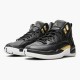 Cheap Air Jordans 12 Retro Reptile Black/Metallic Gold/White AO6068-007