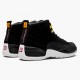 Cheap Air Jordans 12 Retro Reverse Taxi   Black/Gold White 130690-017