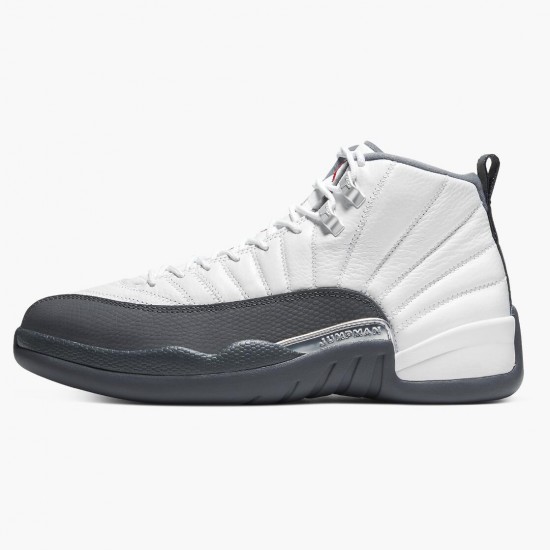 Cheap Air Jordans 12 Retro White Dark Grey   White/Dark Grey/Gym Red 130690-160