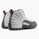 Cheap Air Jordans 12 Retro White Dark Grey   White/Dark Grey/Gym Red 130690-160