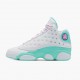 Cheap Air Jordans 13 Retro Aurora Green   White/Soar Aurora Green Digita  439358-100