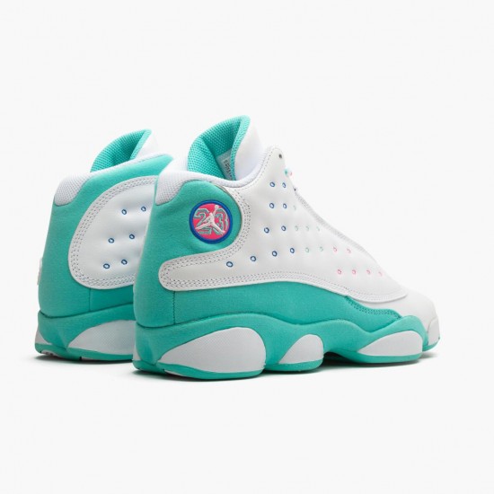 Cheap Air Jordans 13 Retro Aurora Green   White/Soar Aurora Green Digita  439358-100