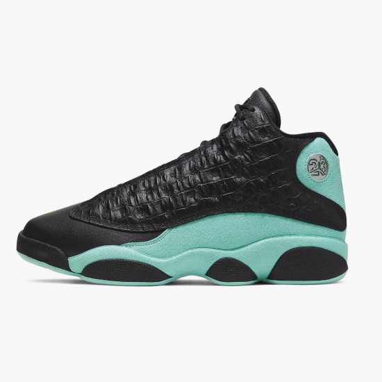 Cheap Air Jordans 13 Retro Island Green  Black/Island Green/Metallic Si  414571-030