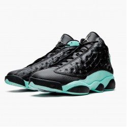 Cheap Air Jordans 13 Retro Island Green  Black/Island Green/Metallic Si  414571-030