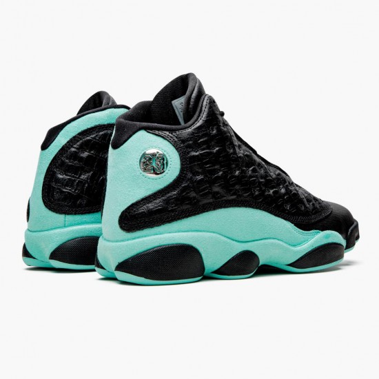 Cheap Air Jordans 13 Retro Island Green  Black/Island Green/Metallic Si  414571-030