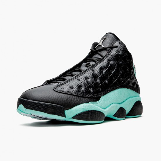 Cheap Air Jordans 13 Retro Island Green  Black/Island Green/Metallic Si  414571-030