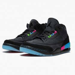 Cheap Air Jordans 3 Retro Quai54 Black/Black Electric Green AT9195-001