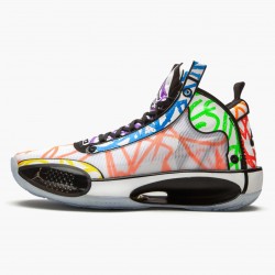 Cheap Air Jordans 34 Zion Williamson Coloring Book White/Black/Multi Color DA1897-100